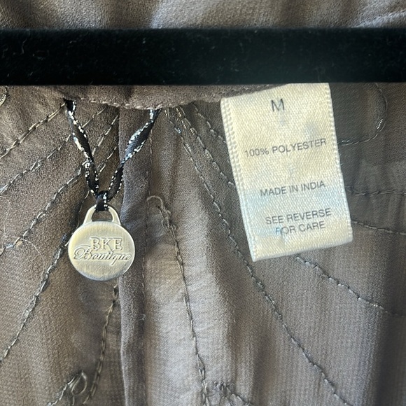 BKE Boutique Sz M Sheer Beaded Kimono Topper Whimsigoth Fairycore - Picture 4 of 8